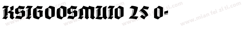 KSIGOOSMUI0 25 0字体转换